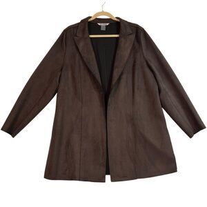 NYGARD Brown jacket/ trench/ lightweight soft suede look, size X-Large